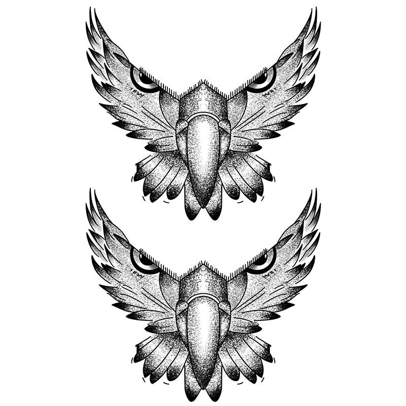 Domineering Dark Tiger Fish Eagle Scorpion Scratch Lion Animal Disposable Temporary Tattoo Sticker 9*15CM