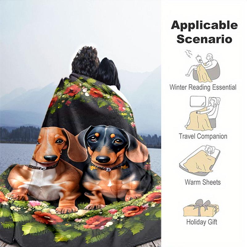 1pc animal pattern blanket, all season lightweight home office outdoor nap multifunctional blanket