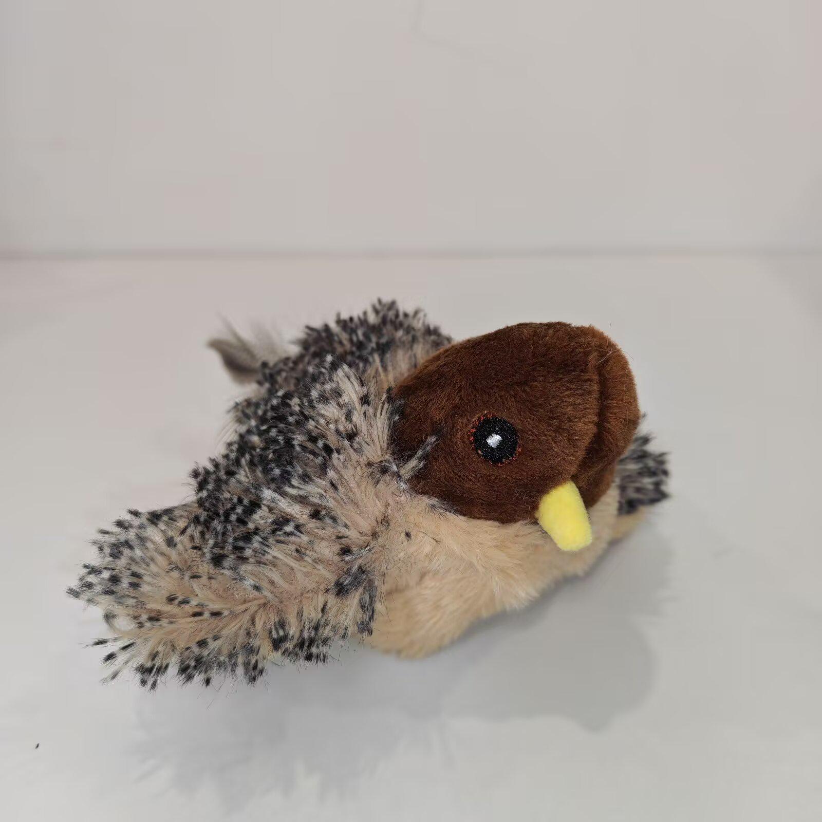 

USB Rechargeable Cat Toy with Bird Sounds and Flapping Wings - Boredom Relief Teaser with Elastic Rope верблюд