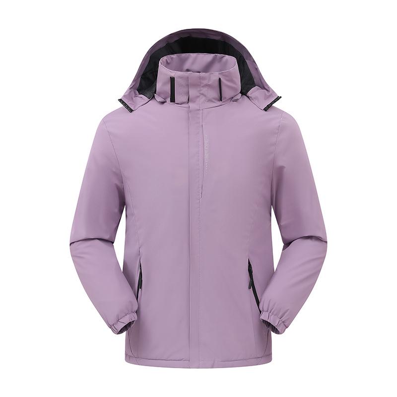 Men's Trendy Fleece-Lined Outdoor Mountaineering Jacket - Waterproof, Windproof, Plus Size Winter Coat for Couples