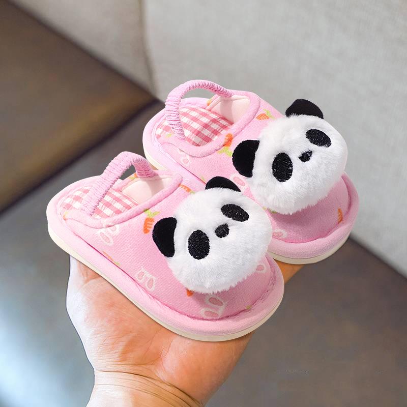 Baby Cloth Slippers Children's Cute Cotton Slippers Autumn Floor Mopping Breathable Not Cold Feet