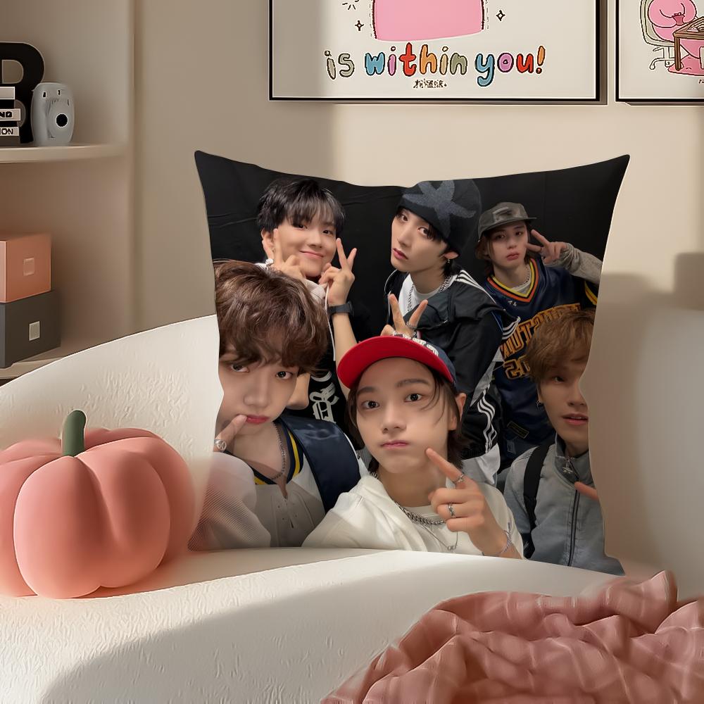 BBOYNEXTDOOR Who Cushion Cover Pillowcase Short Plush Invisible zipper Room Sofa Cushion Cover