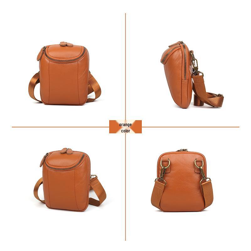 

Men s Genuine Leather Crossbody Bag - Fashionable Mini Phone & Shoulder Bag