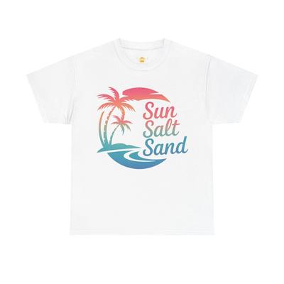 Sonne Salz Sand Unisex T-Shirt S-5XL Strand Vibes Sommerurlaub Retro Tee
