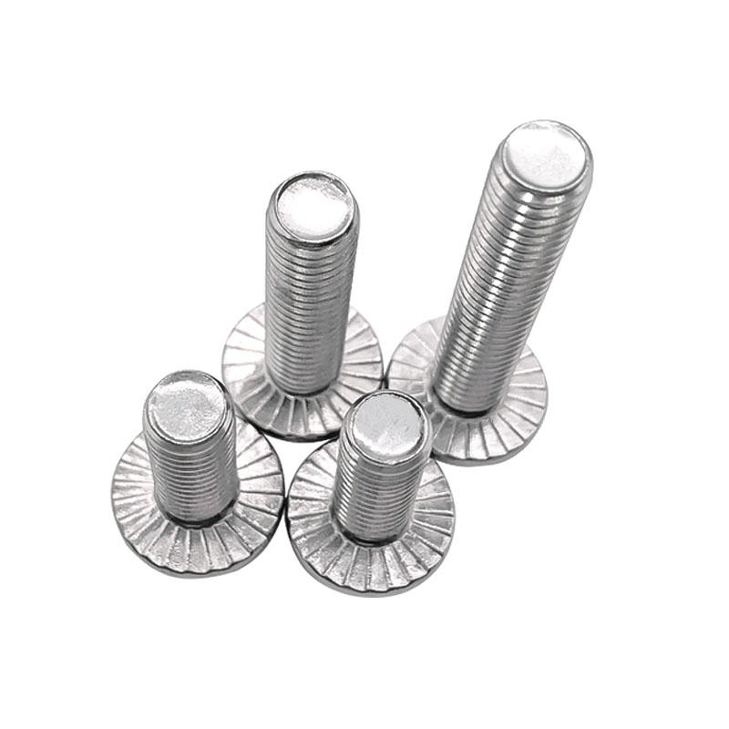 UNC 1/4-20 5/16-18 3/8-16 304 Edelstahl Sechskantkopf mit gerändeltem Flansch Kappe Schraube Sechskant Unterlegscheibenkopf Schraube