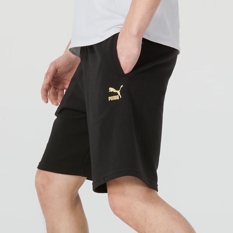 Puma Letter Logo Print Breathable Casual Shorts Unisex shorts Black 626883-01