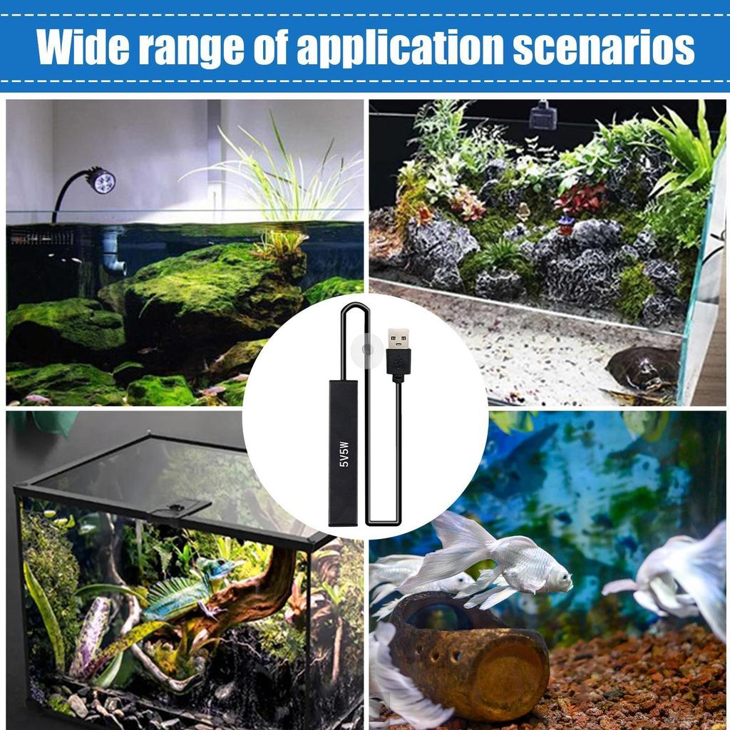 Aquecedores de Aquário Vidro Peixe Tartaruga Tanque Aquecedor Resistente ao Desgaste Controle Preciso de Temperatura Pré-definido Suprimentos Para Tanque Marinho