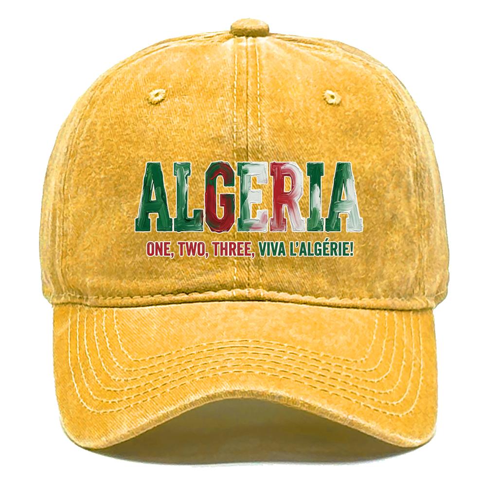 Algeria Flag Printed Snapback Baseball Cap Adjustable Sun Hat All Season Slouchy Trendy Sports Hat For Unisex Women Outdoor Cycling