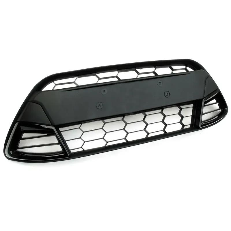 New Front Bumper Grill Lower Grille for Ford Fiesta Mk7 2008-2012 Bumper Grille ABS Chrome Racing Centre Grille Cars Spare Parts