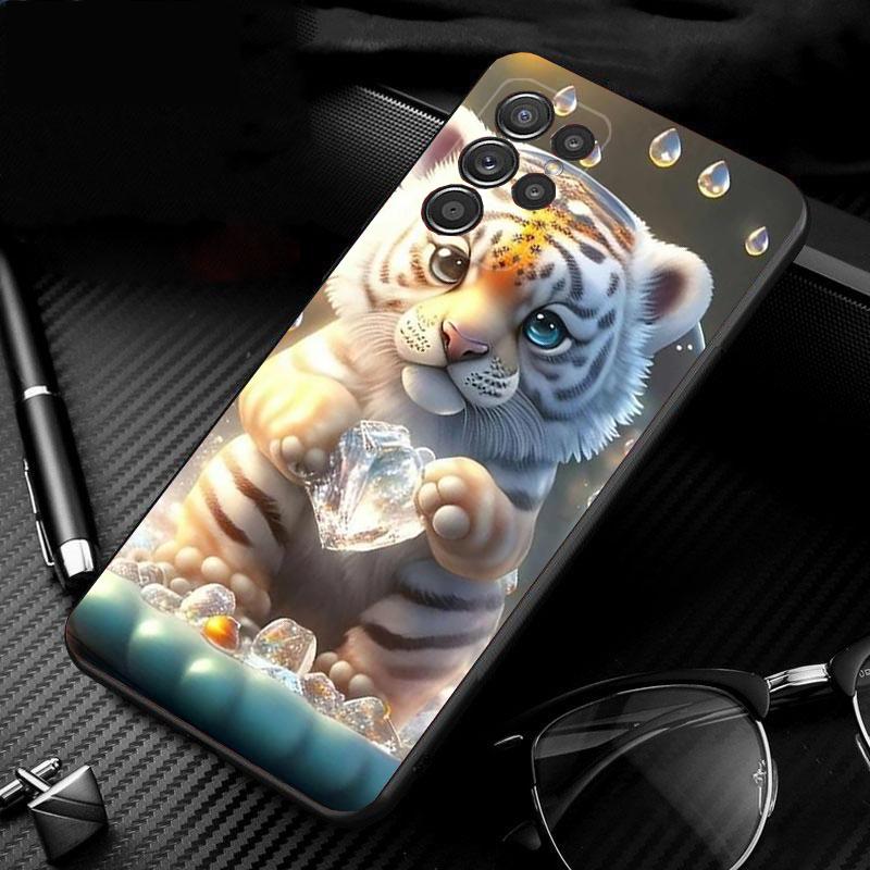 Cute Baby Tiger Phone Case For Samsung S24 S23 S22 S21 S20 Ultra S20 S22 S21 S10E S20 FE S24 Plus Shell Case