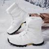 Winter fashion high-top hiking shoes for men and women outdoor thickened non-slip snow boots velvet warm breathable cotton shoes