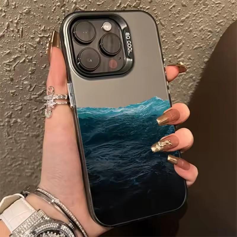 

Чехол для iPhone 16E Чехлы для iPhone 16 14 13 11 12 Pro Max 7 8 16 Plus XR XS X SE2 Новый Цветной Чехол с Принтом Горного Пейзажа For iPhone 15Pro Max