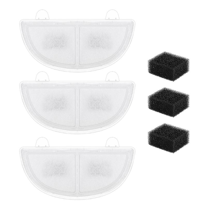 

3 Pack Replacement Filters For Pet Fountain Unique Round Double Filtration Double Filtration Replacement