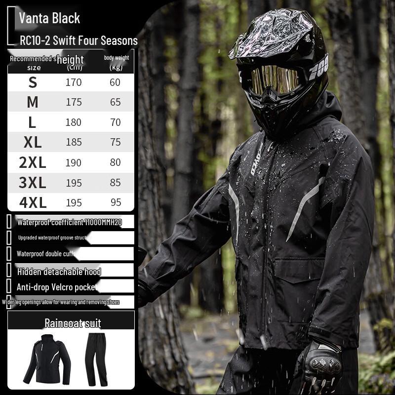 SCOYCO Motorcycle Riding Split Rain Suit