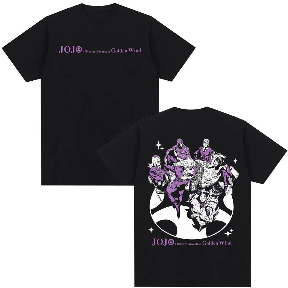

Anime JoJo Bizarre Adventure Golden Wind Graphic T-shirts Men s Women Summer Casual Oversized Short Sleeves T Shirt Streetwear S чёрный