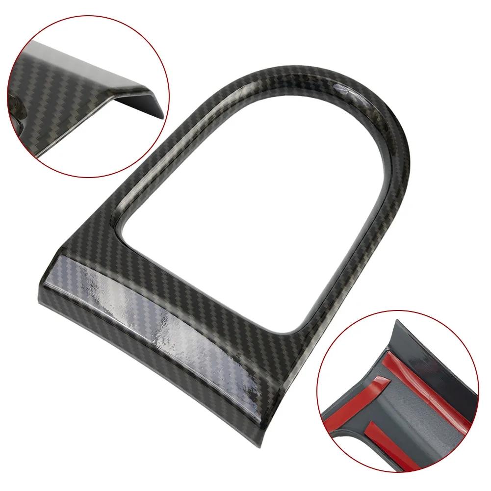 Carbon Fiber ABS Car Gear Shift Box Panel Cover Trim Decorative Kit For Ford Mustang 2015 2016 2017 2018  Car