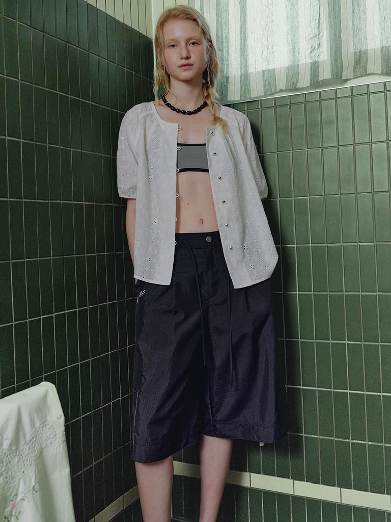 Mwimwieleu Embroidery Half Cago Pants Mu2634Pt305M