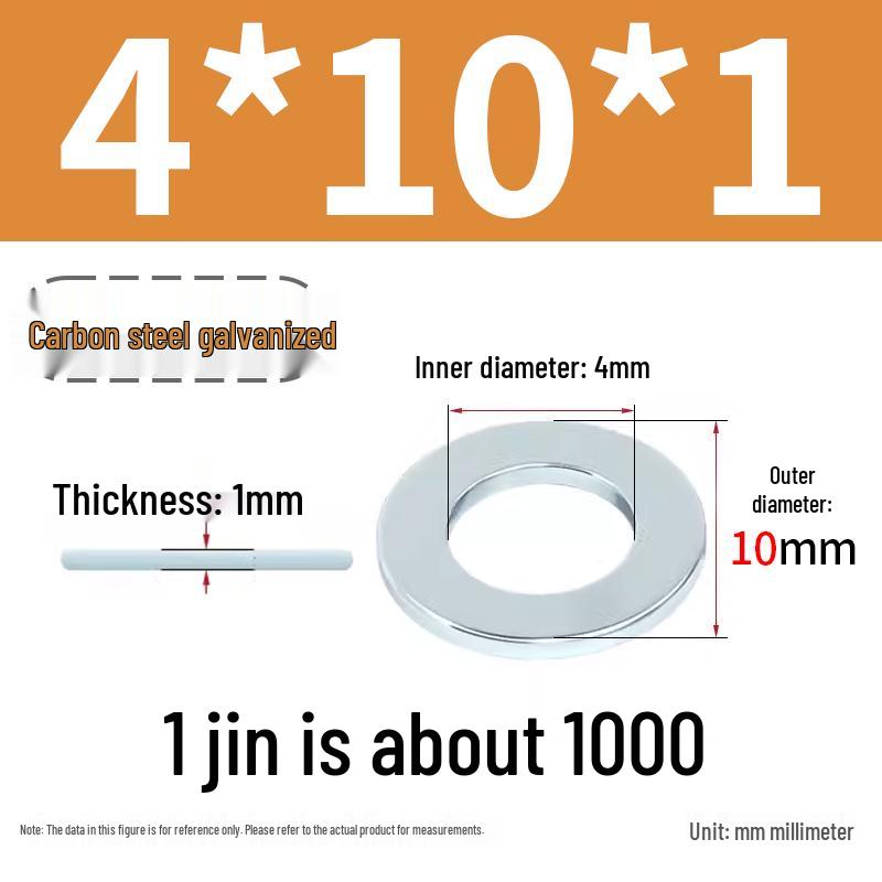 Oversized Thickened Galvanized Iron Flat Washer M2M3456810-M6