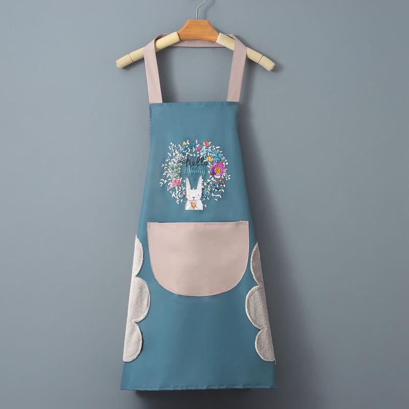Waterproof & Oil-Proof PVC Logo Apron with Waistband for Kitchen and Catering