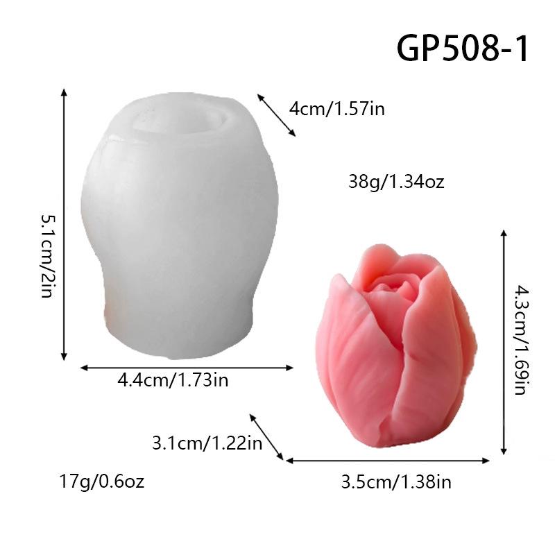 3D Silicone Tulip Candle Mold for Plaster, Fondant, and Chocolate DIY