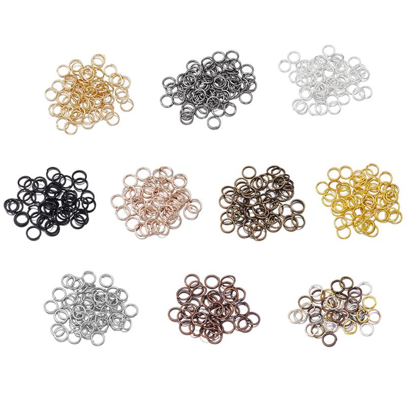 50-200pcs/Lot 3-20mm Open Single Loops Jump Rings Split Rings For Jewelry Finding Making DIY Accessories Connectors Supplies