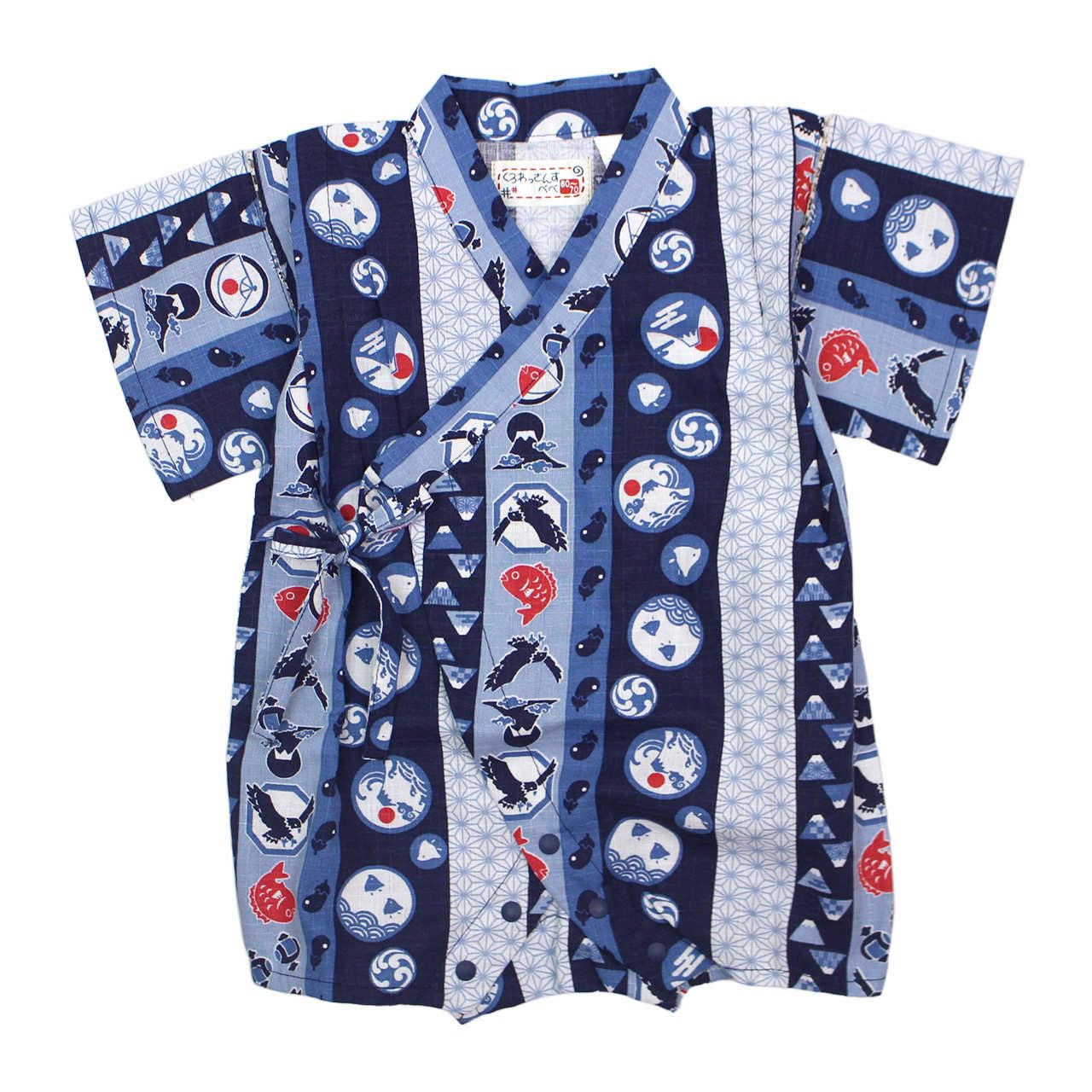 

Happy Baby Jinbei for Made in Greco Coverall New Engi 80cm (2025 Model) Boys, Japan, 100% Cotton, Rompers, (Navy Blue) - 9033,