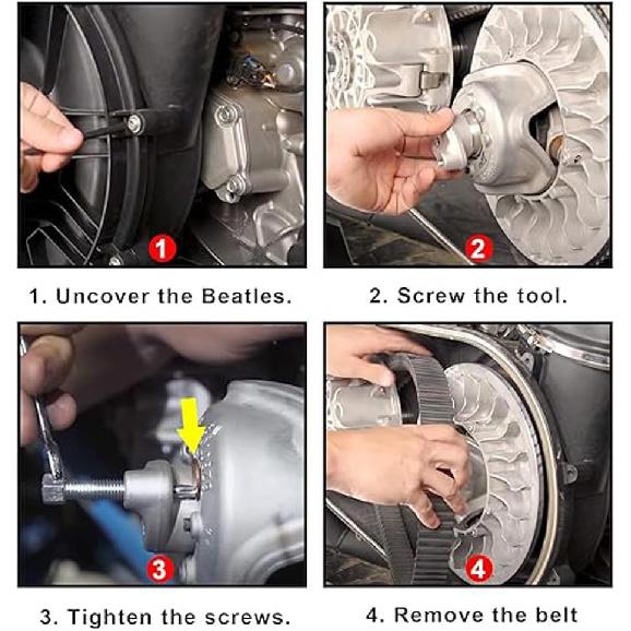 Shkalacar Belt Removing Tool Replacement for Can-Am Defender, Clutch Spreader CVT Drive Belt Changing Removal Tool Compatible with Can Am Maverick X3