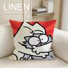 Cute Simons Cat Cushion Cover Pillowcase Set Pcs X X Breathable Washable Sofa Cushion Cover