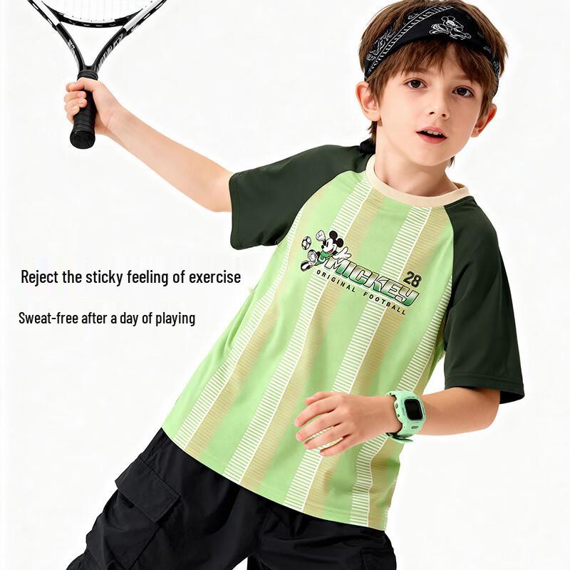 Disney Boys' Summer Striped Short Sleeve T-Shirt