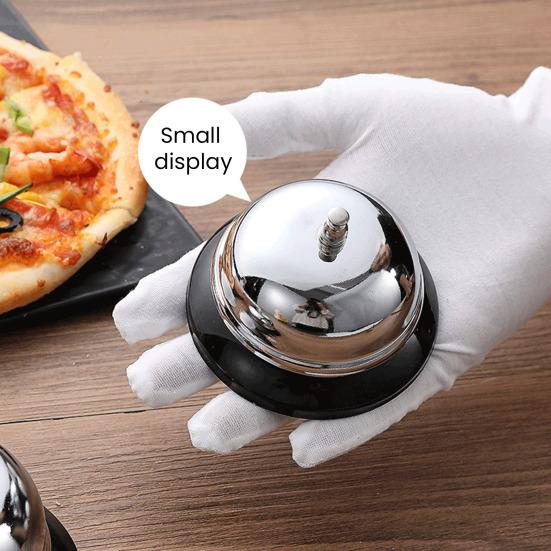 Metal Service Call Bell Clear Sound Front Desk Bell School Answer Bell for Kitchen Restaurant Bar Hotel Office