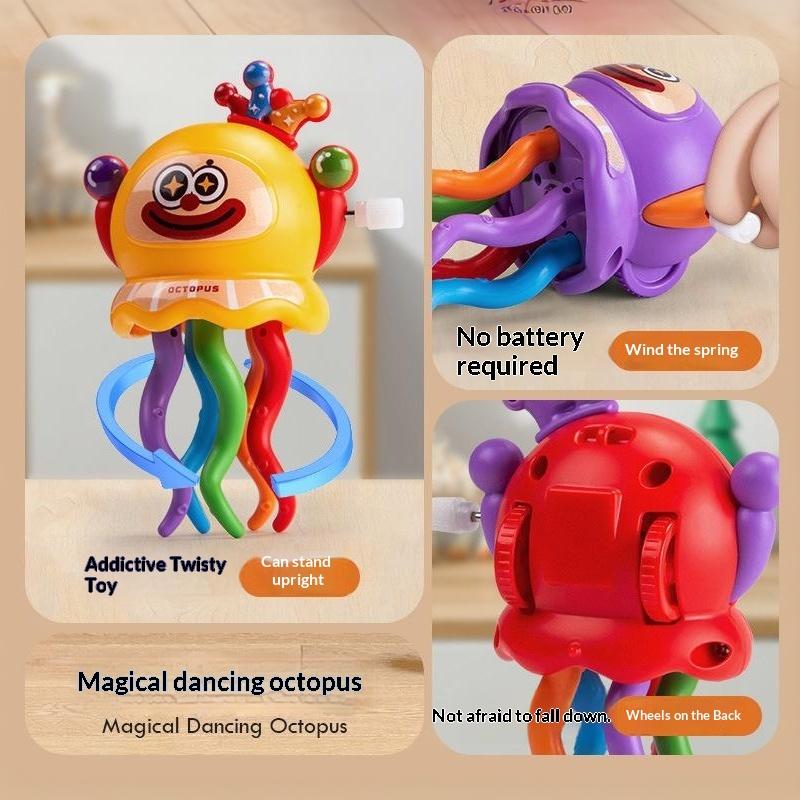 Wind Up Dancing Octopus Toy With Cute Cartoon Face And Colorful Tentacles Perfect For Toddlers Kids Birthday Gifts Daily Play