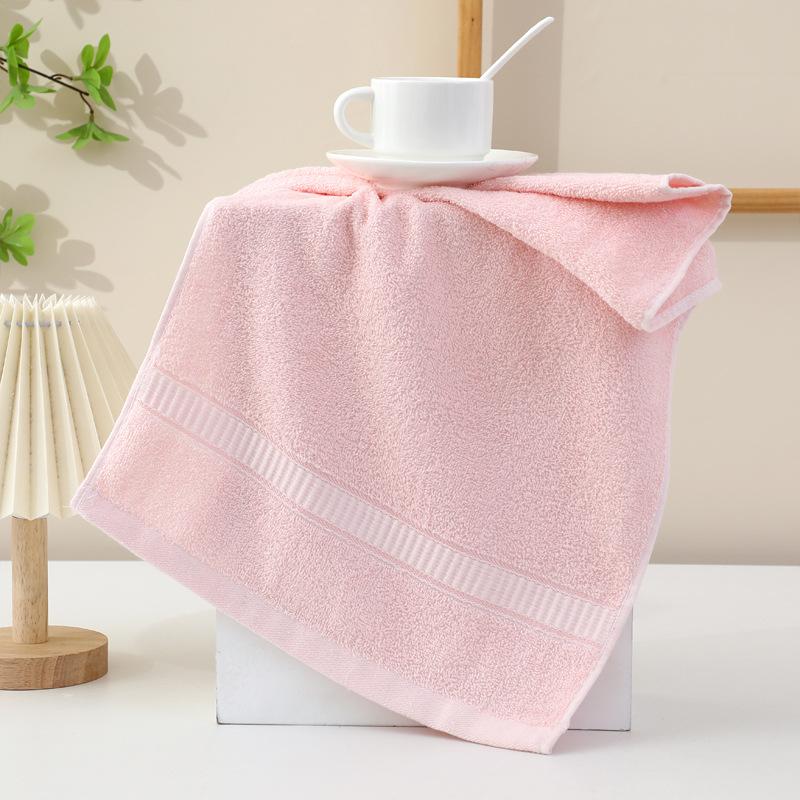 Pure Cotton Towel Household Plain Color Hand Towel Absorbent Adult Face Towel