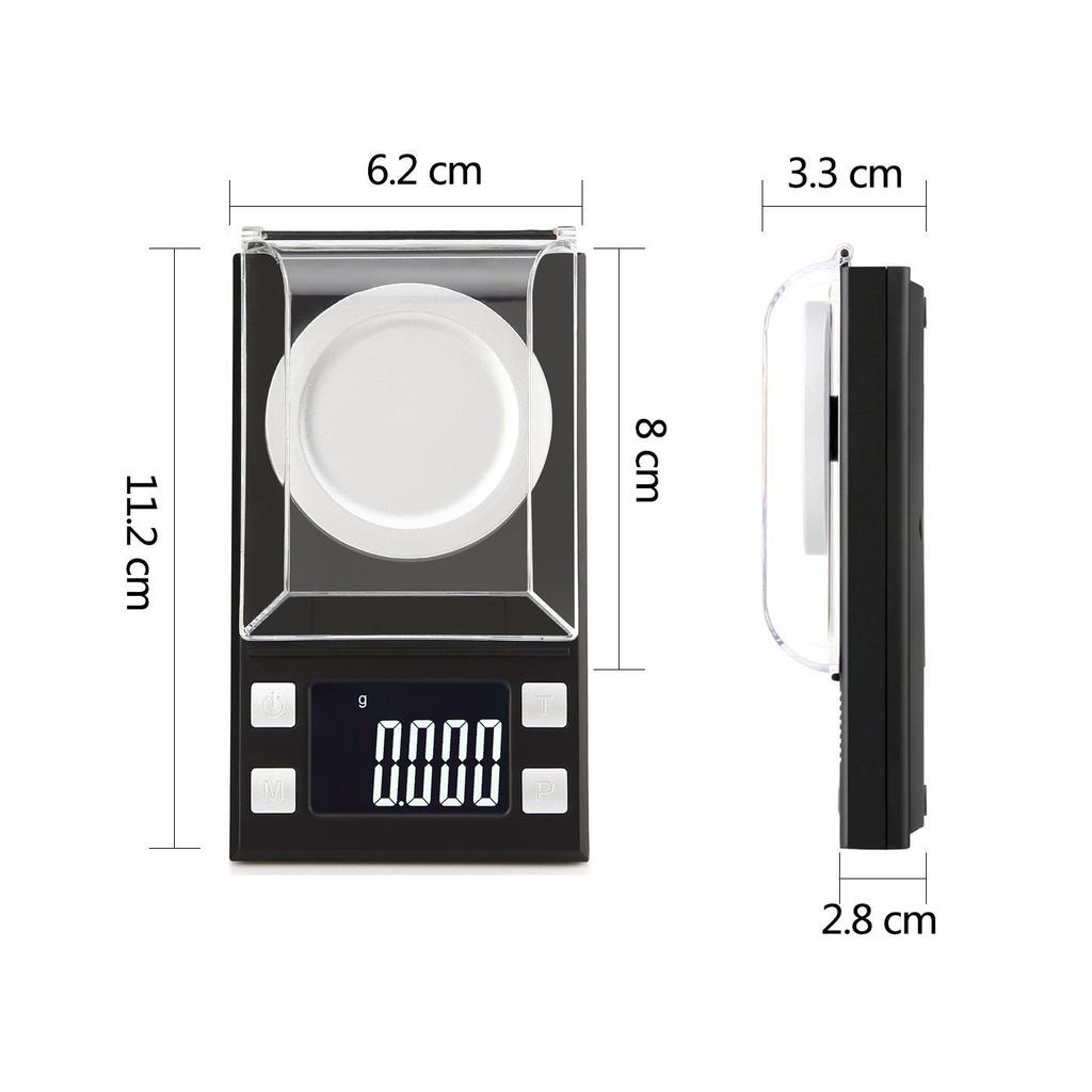 Portable Pocket Digital Scale, 0.001g-50g Precision, Professional Grade Digital Scale/Electronic Balance