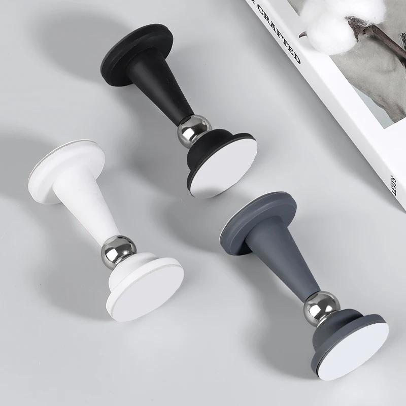 No-drill Door Stopper for Room Bedroom Door Fixed Wall Protection Anti-collision Household Silicone Strong Suction Floor Stopper