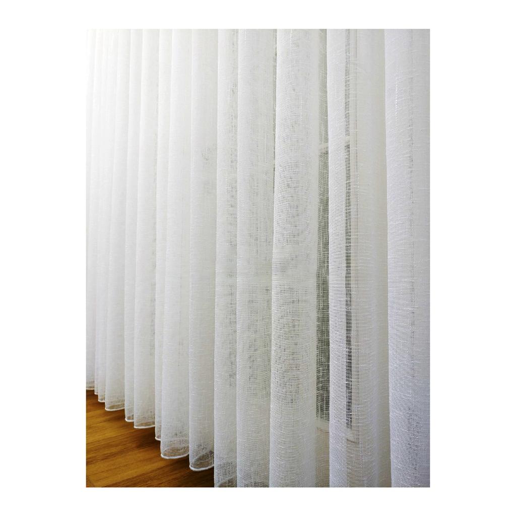 Ready To Use Frequently Pile Slub Linen Tulle Curtain Single Wing