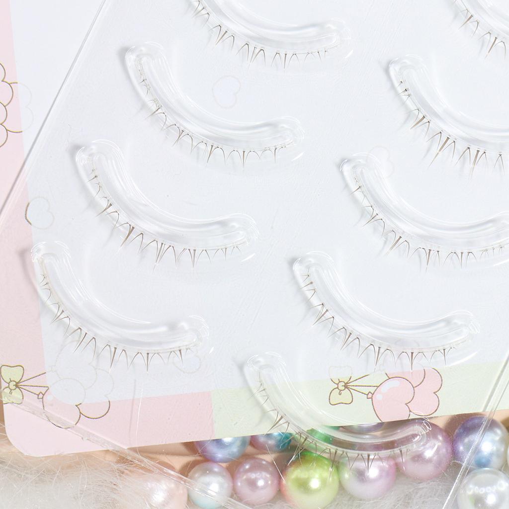 Menglu 4-7mm Brown Under Lashes Little Flame Lower Eyelashes W-41 Natural Short Style Imitation Hand Painting Fake Eye Lashes