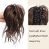 Synthetic Half-tie Hair Bun Messy Dragon Beard Meatball Head Bun Low Claw Chignon Wrap Around for Women Hairtail Extension