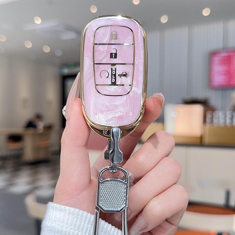 Compatible Key Cover for Honda 10th Gen Civic, Accord, Crown, XR-V, CR-V, Binzhi, Haoying, Lingpai, Jade