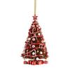 Christmas Tree Pendant 2D Acrylic Xmas Tree Pattern Hanging For Tree Branch Wreath Garland Xmas Party Decor Accessories