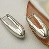 Vintage Metal Gold Color Smooth Ball Drop Earrings For Women Girl Minimalist Stainless Steel Hoop Earrings Jewelry Gifts