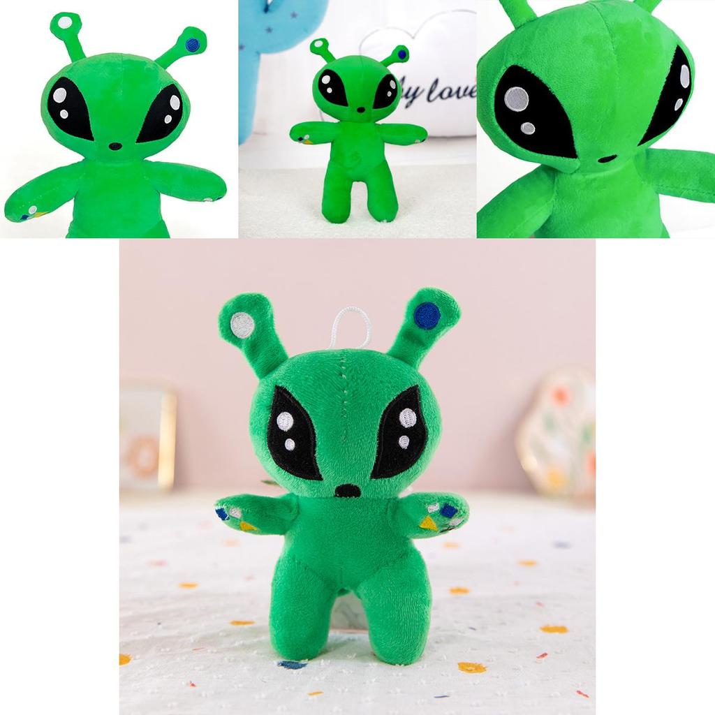 Peluche Alien Yeux Globuleux Vert Peluche Animale Dessin Animé Oreiller Cadeau Pour Enfants Sommeil