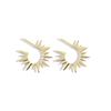 Fashion Punk Metal Sun-Shaped Earrings For Women  Retro Alloy Sunflower Stud Earrings Jewelry Accessory Gifts