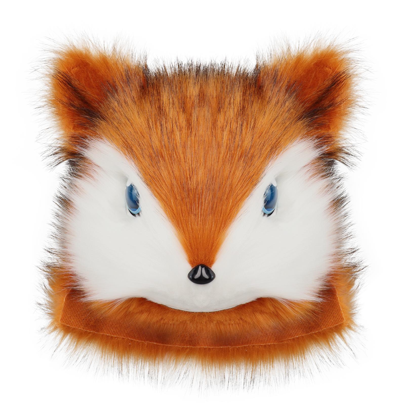 

Faux Fur Animal Squirrel Mouse Head Mask Plush Fursuit Headwear Cosplay Party Costume Accessory