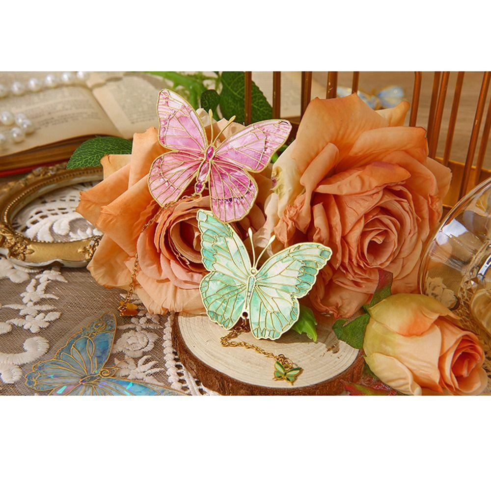 Separator Pages Metal Butterfly Bookmark Bronzing Pagination Mark  Book Lovers