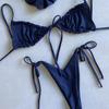 Women's Swimwear Colour Bikini Strappy Swimsuit Split Swimsuit Set