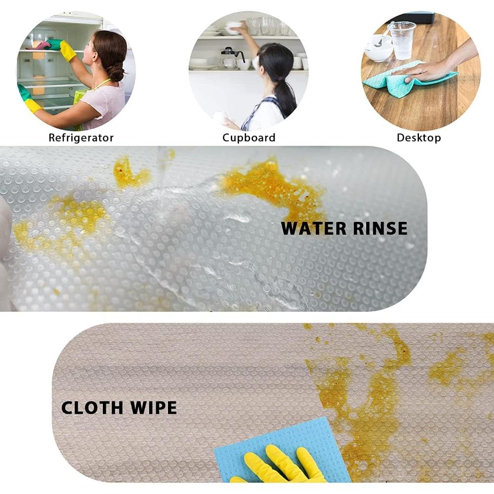 4Pack EVA Waterproof Refrigerator Liner Mat Washable Mildew Kitchen Pad Anti-oil Cabinet Drawer Placemat Heat Insulat Fridge Mat