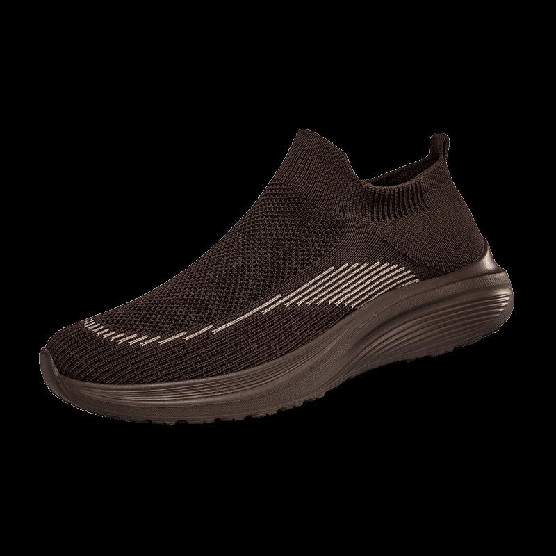 Men's Shoes Spring and Autumn Youth Sports Casual Fly-woven Lightweight Soft-soled Shock-absorbing Socks Large-size Couple Casual Running Shoes