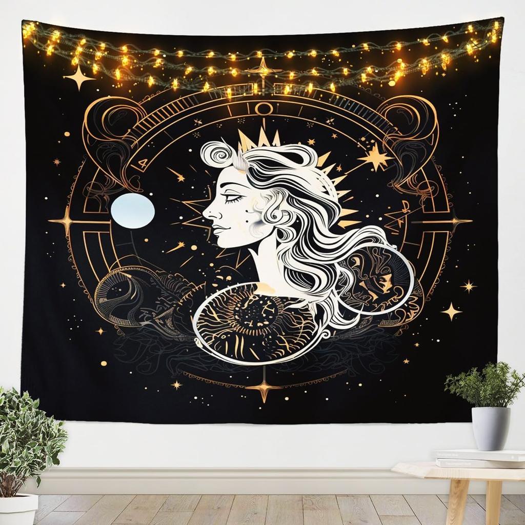 3D Skull Floral Wall Tapestry Rose Death Skull Tapestry, 3D Romantic Skeleton Tapestry For Bedroom Boho Gothic Hanging Wall Art