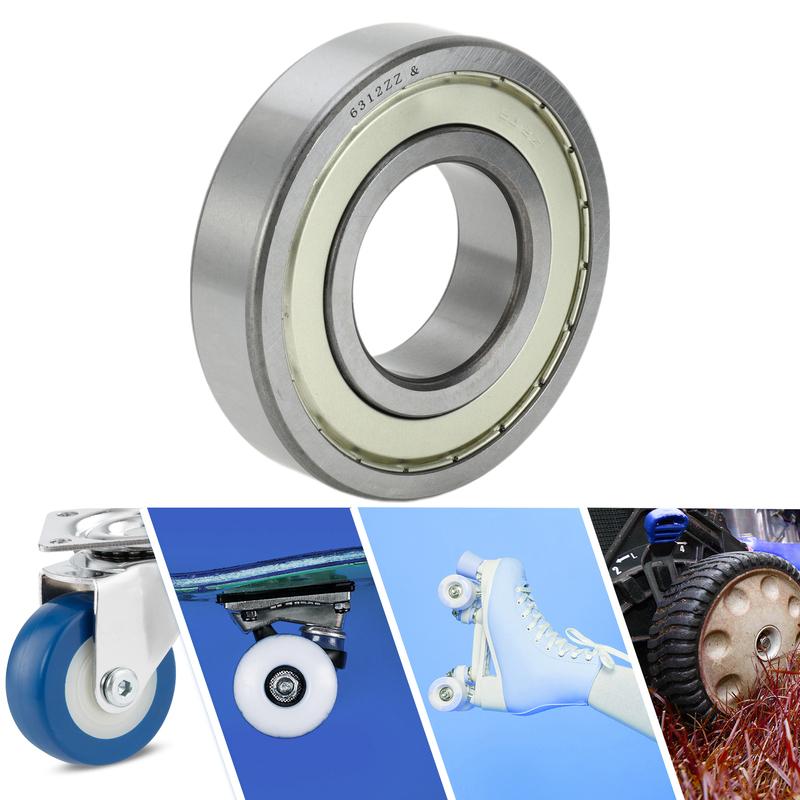 Motoforti 6312ZZ & Deep Groove Ball Bearings P0 60x130x31mm Lubricated Bearings Double Metal Seal Scooter Skateboard Wheel