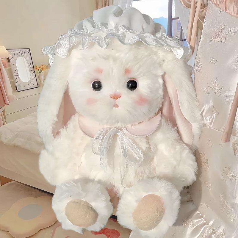 Handmade DIY Lilian Looping Ears Rabbit Plush Doll Plush Doll Homemade Material Pack Cute Bunny Doll